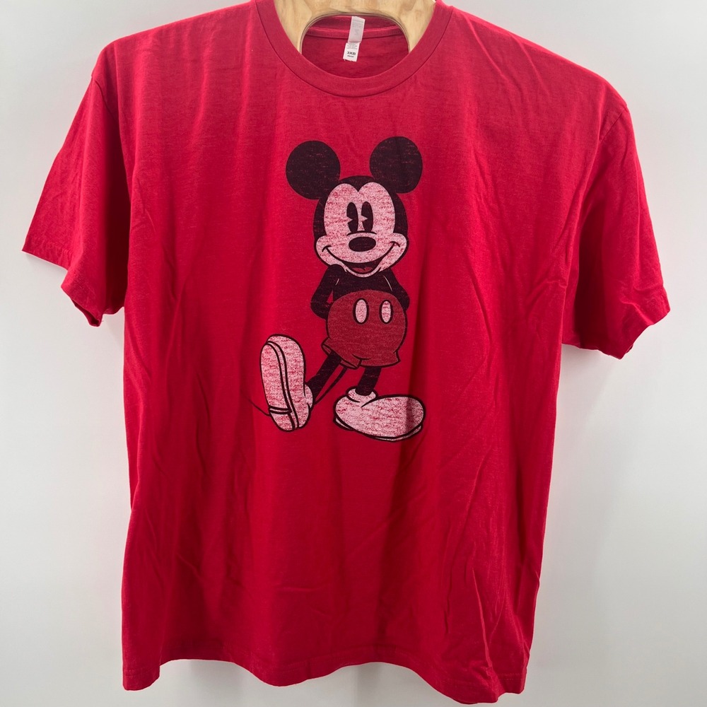 Disney Mickey Mouse Graphic T-Shirt Mens 3XB Red Zuni Sportswear‎ Short Sleeve